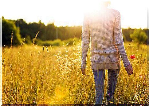 Woman in field