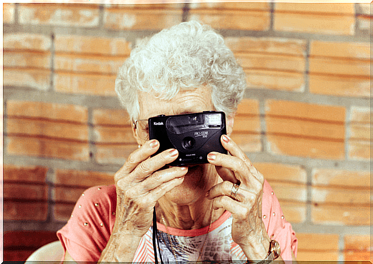 Woman with camera