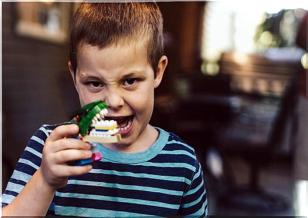 Boy with toy