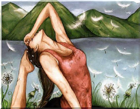 yoga by the mountains