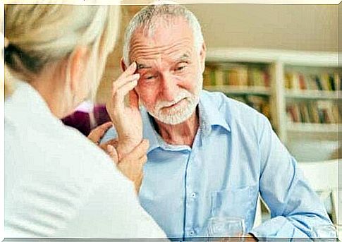 A man in one of the stages of Alzheimer's.