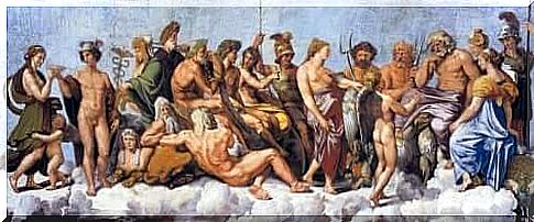 The gods of Olympus in Greek mythology.