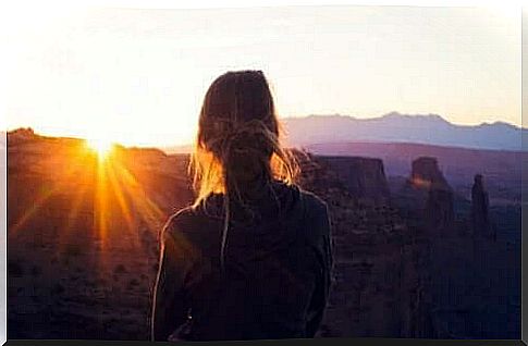 A woman who looks out over a landscape.