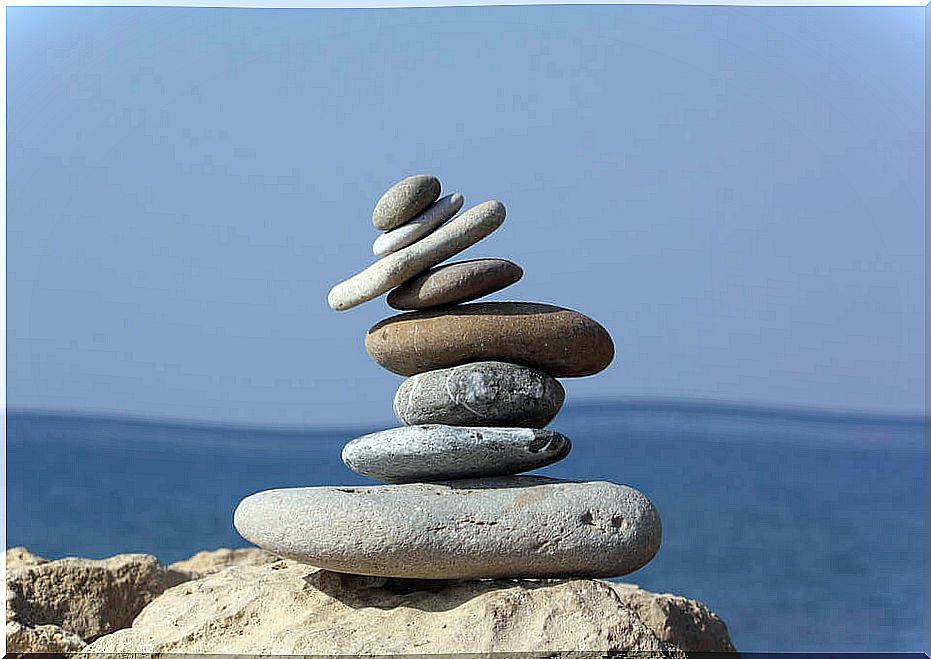 Stones stacked on top of each other