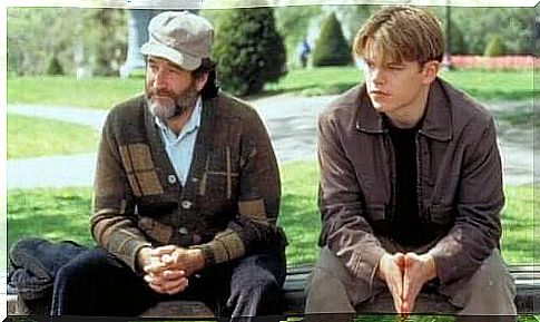 A scene with Robin Williams and Matt Damon.